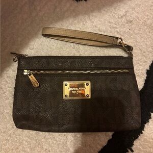 Michael Kors Brown Wristlet